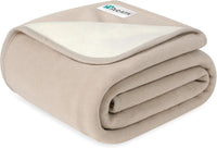 PetAmi Waterproof Dog Blanket, Leakproof Pee Proof Cat Blanket - Taupe/Beige / Medium (29x40)