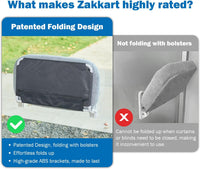 Zakkart Foldable Cat Hammock for Window – Essentials for Cats - White Bolster Bed / Large - image 3
