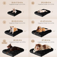 EHEYCIGA Fluffy Dog Crate Bed, Plush Extra Large Dog Pillow - Black / 47 x 35 - image 3