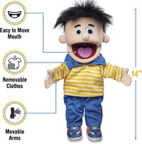 14" Bobby, Peach Boy, Hand Puppet – Fun for Kids & Family - image 3