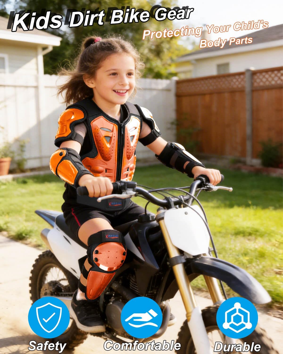 DBaoXiaoMu kids dirt bike gear armor vest suit with chest, back, knee and elbow protection - view 24