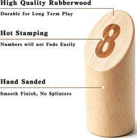 OLSA Tossing Game Set - 12 Wooden Numbered Pins Family Outdoor Yard Game – Fun for Kids & Family - image 2