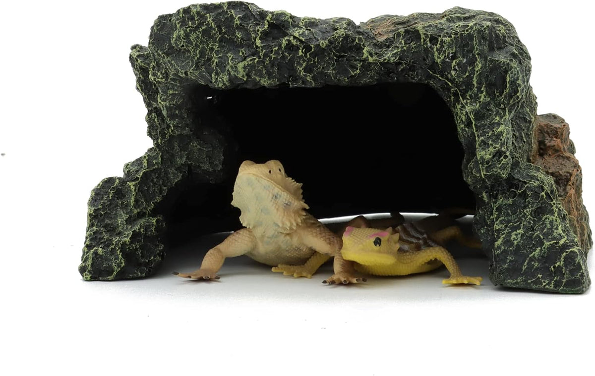 JIHAQUA Reptile Rock Hide Cave Aquarium Habitat Decor Tortoise Hideout - image 4