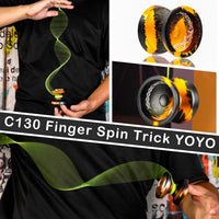 C130 YoYo Professional Responsive Yo yo Bearing for Kids Beginner - Black Gold yoyo - image 2
