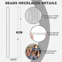 SHAOQINLIN 12 PCS Gold Bead Necklace - Silver - image 2