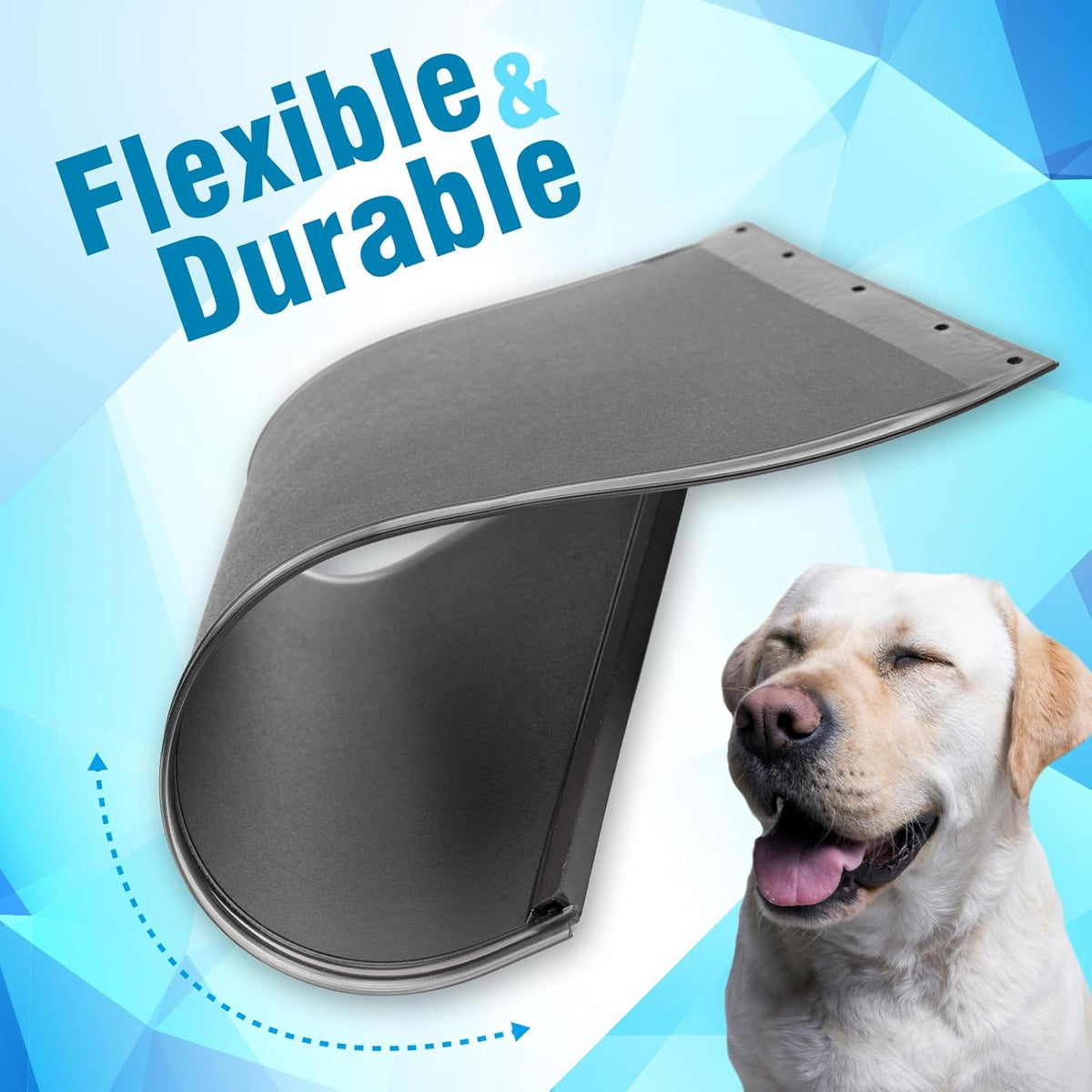 AMZOO Large Replacement Dog Door Flap PetSafe 16 7/8” x 10 1/8” - Matte Gray / Large / 1 - image 3