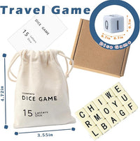Crossword Dice Game, Word Game, Fun for Family Game Night, Festive Parties, Gatherings & On-The-Go Fun, Crossword Puzzle with 15 Large Letter Dice