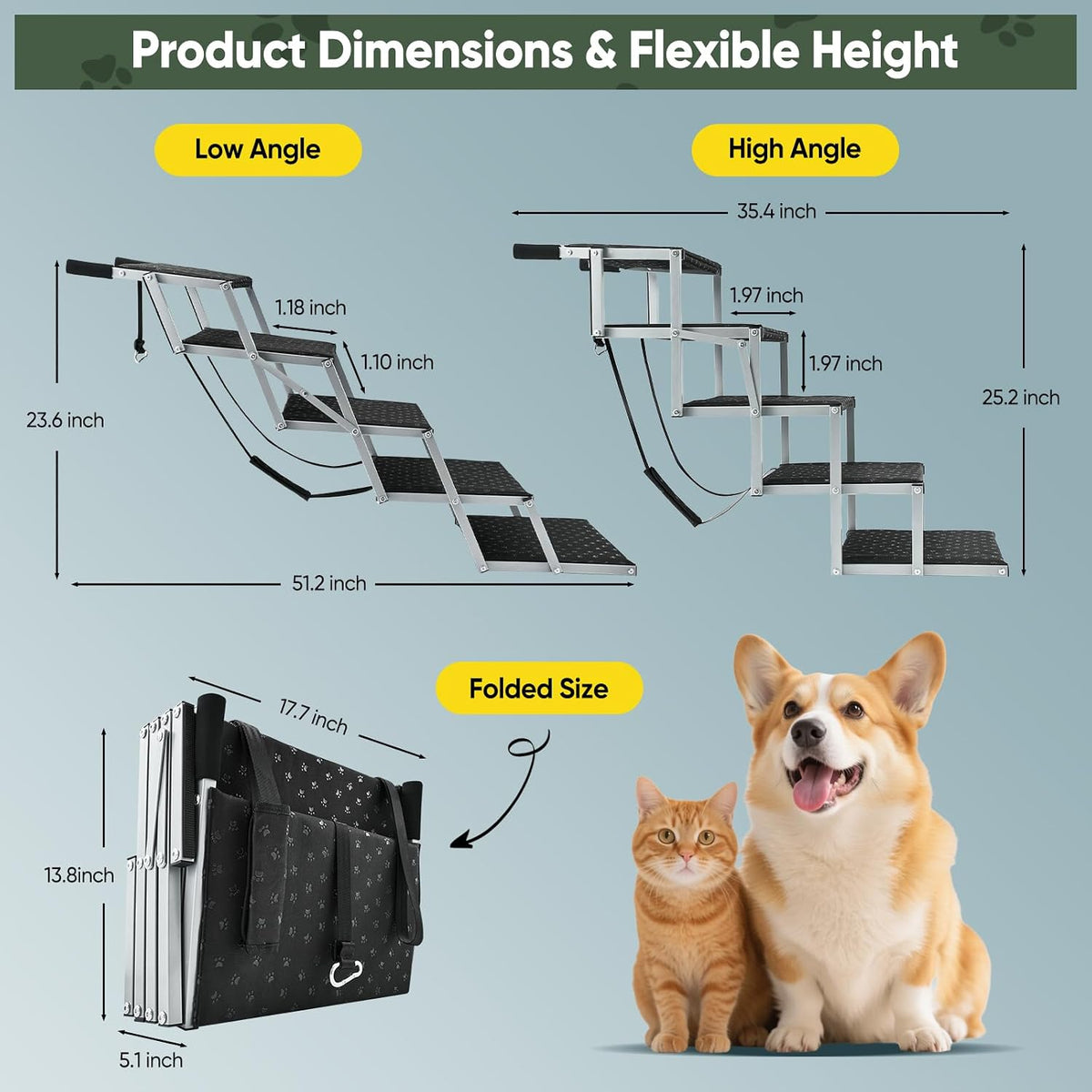 Sakerplus Dog Stairs for Large Dogs - image 2