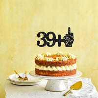 Ephlyn 1Pc 49+1 Black Glitter Cake Topper 50th Birthday Party Cake - 40th-1Pcs / Black - image 4
