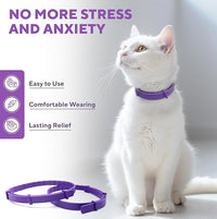 Cat Calming Collar & Pet Anti Anxiety Products - Feline Calm Pheromones Collars & Cats Stress Relief - Relaxivet Comfort Helps with Pee, New Zone, Aggression, Fighting with Dogs & Other Behavior