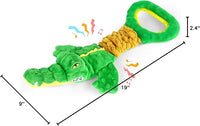Large Dog Toys, Plush Squeaky Dog Toy with Crinkle Paper and Tug of War Handle, Interactive Puppy Toys for Small, Medium and Large Dogs