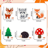 Yopyame 60 pack fall mini erasers shaped like maple leaves, pumpkins, acorns and bears - view 13