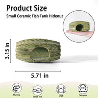 Pink Aquarium Decor Ceramic Cute Strawberry Betta Fish Tank Cave – Essentials for Fish - Tall Cactus-green / Cactus - image 2