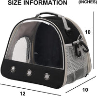 Bearded Dragon Travel Backpack with Harness and Leash Set - Black / Carrier+LSH Grey - image 3