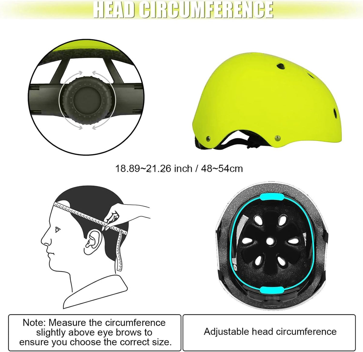 WayEee Kids Bike Helmet Set Knee Pads Adjustable Protective Gear - Green / S(3-10years) - image 3