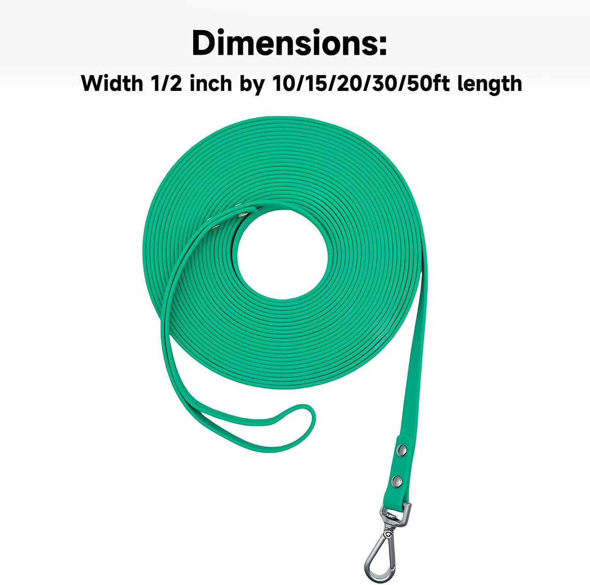 Dog Training Long Leash Waterproof Long Line Heavy Duty Outdoor - 10FT / Dark Green - image 2