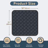 FunFurry Washable Pee Pads for Dogs - Dark Grey / 31" X 36" - 2 Pack - image 2