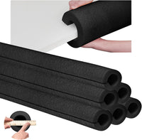 Hanaive jumbo pool noodles, 40 inch hollow EPE foam tubes in black, 4 pack