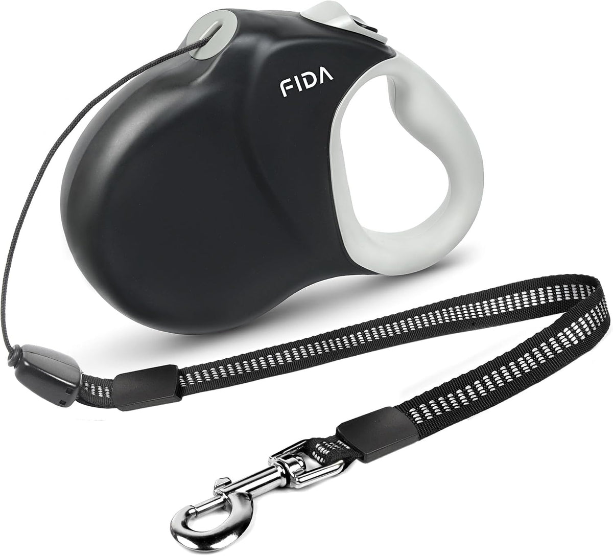 Fida Upgraded Retractable Dog Leash, Heavy Duty - Large（30ft） / Black