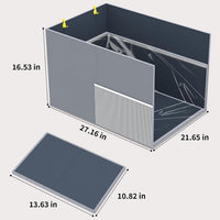 Waterproof Cat Litter Box Enclosure Splash Guard - Gray - image 3