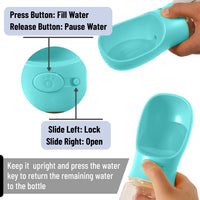 Mr. Pen, Portable Dog Water Bottle - Aqua - image 2