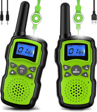 Wishouse Walkie Talkies for Kids Rechargeable with USB Charger - Green Green