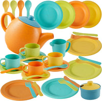 Buyger Kids Kitchen Accessories and Tea Set Play Dishes for Kids - Kitchen Toy