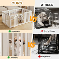 Dog Playpen Indoor, Puppy Playpen, White 23.6" H, 10 Panels - white / 10 / 30.3 inch Height - image 3