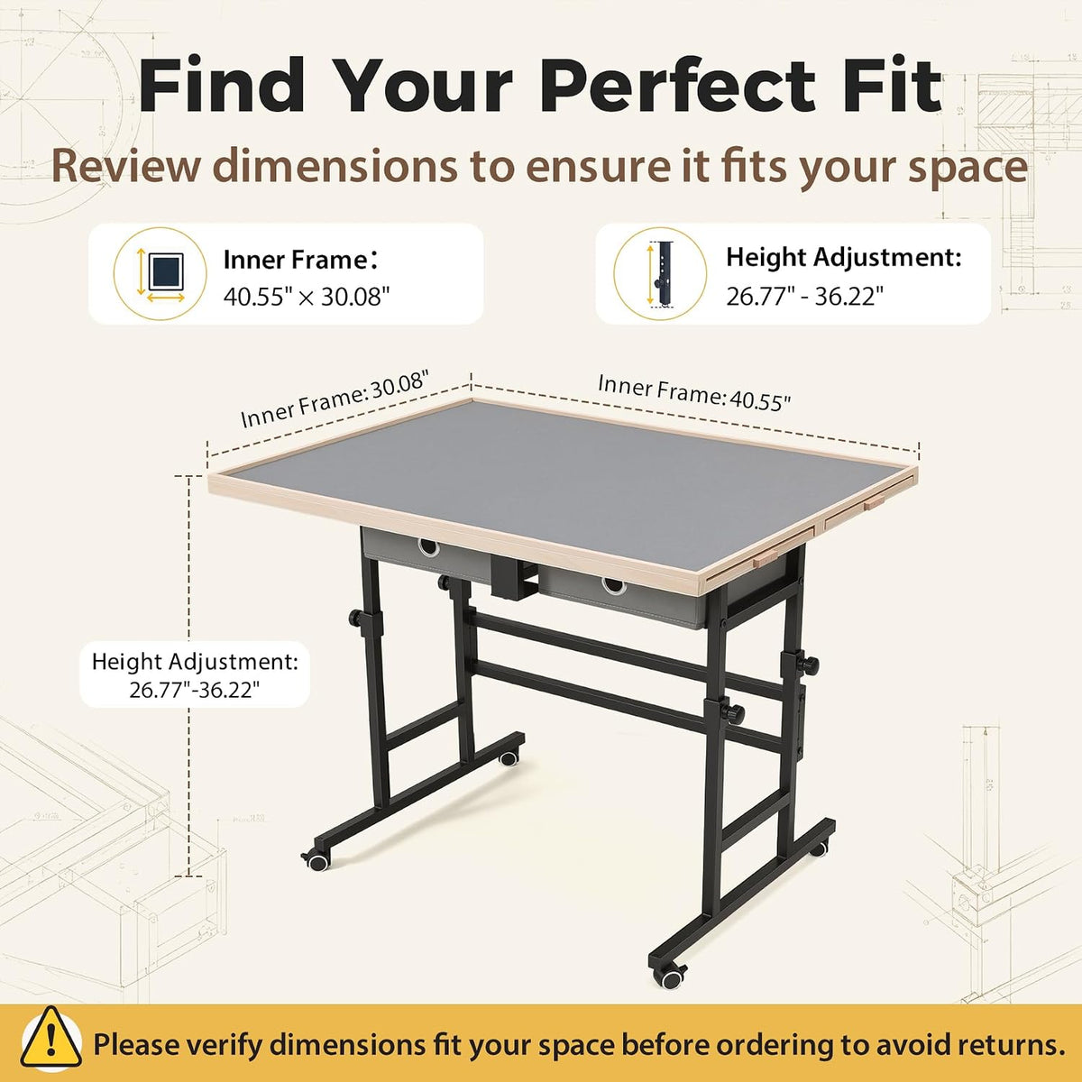BuilderButler Puzzle Table 1500 Pieces with Wheels - Wooden Frame / X-Large - image 4