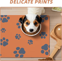 18"×30" Dog Food Mat-Absorbent Dog Mat for Food and Water - Orange-JY / 16"L x 24"W - image 2