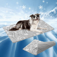 BEAUTYZOO Cooling Mat for Large Dogs, Self-Cooling - Grey / 48.0"L x 28.0"W x 1.0"Th(L)