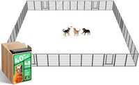 FXW Rollick Unleashed Dog Playpen for Indoor, Yard, RV Camping, 40 inch 48 Panels for Medium and Large Dogs, Black│Patented