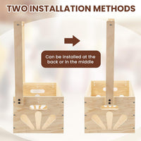 Wooden Dog Closet, Pet Wardrobe with Hanging Rod for Small Dog - Wood - image 4