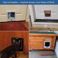 CEESC Medium Cat Door for Interior/Exterior, for Pets <15.75" - M- Inner size: 6.18"(W) x 6.3"(H) / Black - image 3