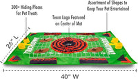 NFL New England Patriots Dog Snuffle Mat – Interactive Pet Slow Feeder, Football Field Design Food Puzzle Toy for Dogs & Cats, Foraging Activity Mat for Smarter Feeding