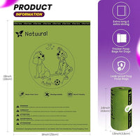 Dog Poop Bags-150 Counts with Holder (10 Rolls), Biodegradable Poop Bags, Eco-friendly and Easy to Open, Thick Dog Waste Bags (Green)