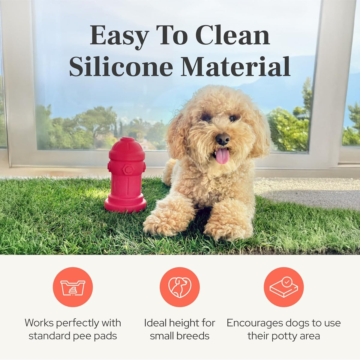 Small Dog Fire Hydrant 4x7 Silicone Soft Potty Training Aid for Small - Grey - image 2
