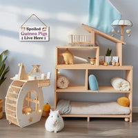 Big Hamster Ball & Guinea Pig Hideout - Stuffed Animals & Accessories for Guinea Pig Cage - 12x6 In Wooden Sign