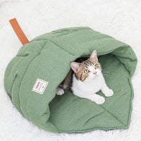 Cat Sleeping Bag Cave Bed with Non-Slip Bottom – Essentials for Cats - Green / M