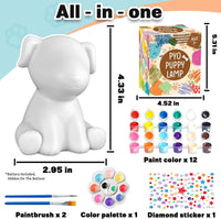 FUNZBO 4.3in Paint Your Own Dinosaur Lamp Kit - Puppy Dog - image 2