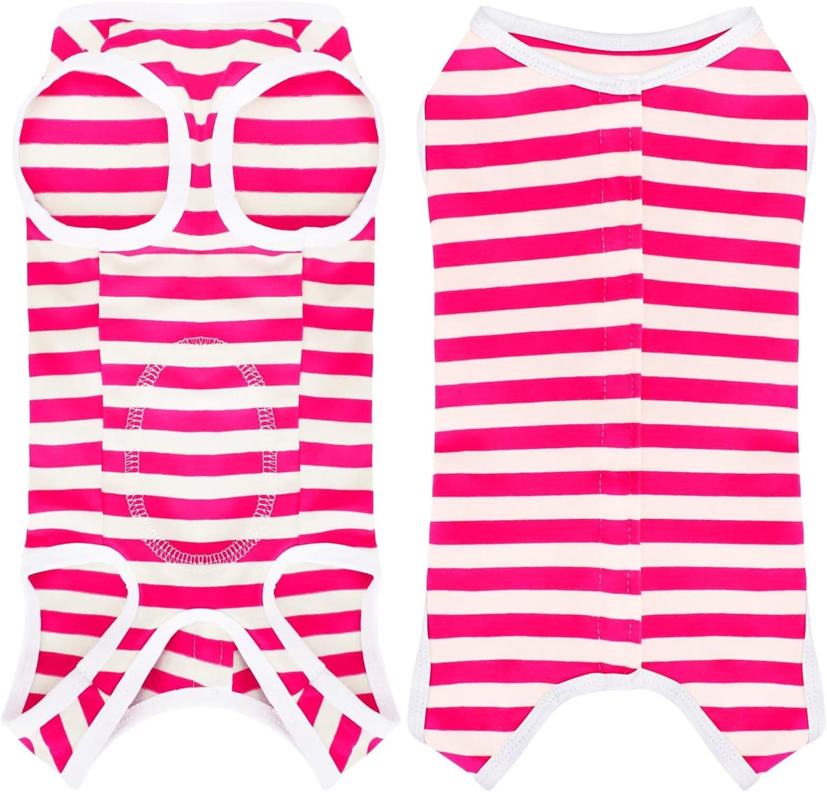 Comprehensive Post-Surgery Dog Recovery Suit: Premium Cotton - Rose Red / M-(9~11lb) | Chest(~15.5")
