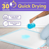 PETSWORLD Giant Dog Potty Pads, Odor-Eliminating, 36" x 36", Ultra Absorbent 5-Layer Leak-Proof Training Pads for Dogs & Cats (36x36, 2400 Count)