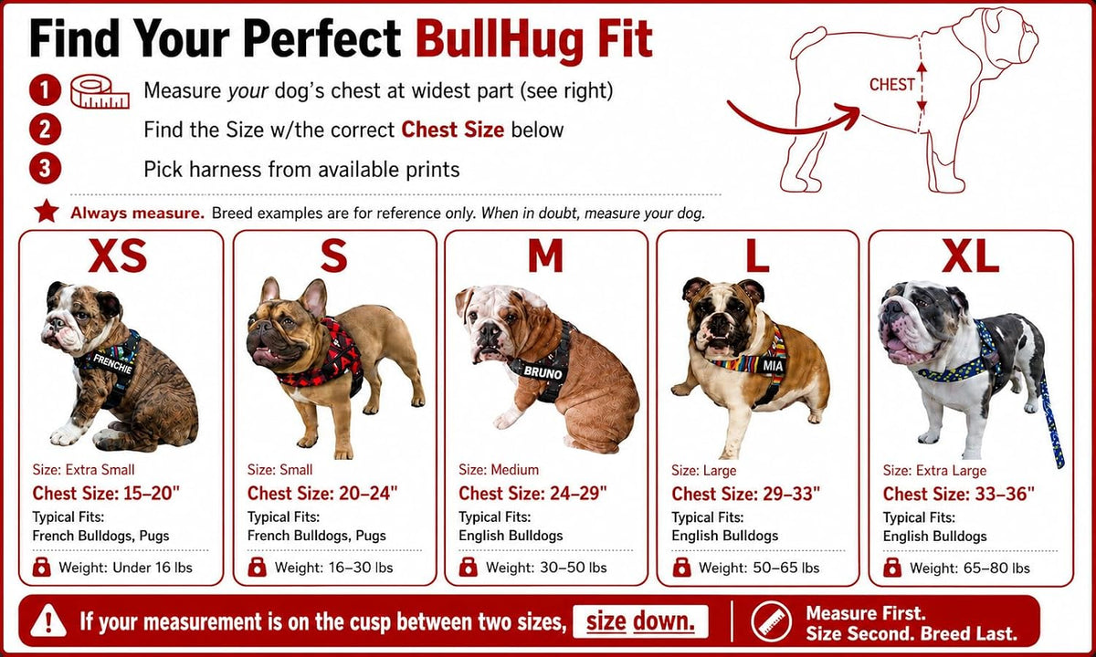 Adjustable Dog Harness, No Pull, No Choke, for English Bulldogs - PINK Checkers / XL - (Neck: 21" - 26" Chest: 33" - 36") - image 2