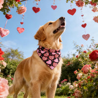 PAWCHIE Dog Bandanas Small Reversible Styles Pet Triangle Scarf Bibs - Valentine's Day Style / Large - image 2