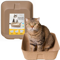 4 Pack Disposable Cat Litter Boxes - 4 Piece Set