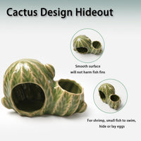 Pink Aquarium Decor Ceramic Cute Strawberry Betta Fish Tank Cave – Essentials for Fish - Cactus-green / Cactus - image 4