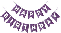 Orange Happy Birthday Banner Birthday Sign for Backdrop Happy - Purple