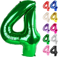 Blue Number 3 Balloon 40 Inch, 3 Balloon Number - Green / Number 4