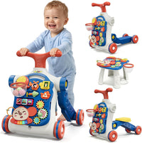 HYES 5 in 1 Push Walker for Toddler Boy - Blue