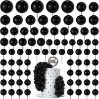 NACHLYNN 80 Pcs Cake Balls Decorations Mini Balloon Cake Topper Balls - Black